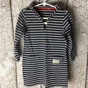 Petit Bateau striped navy shirt dress. 2/3